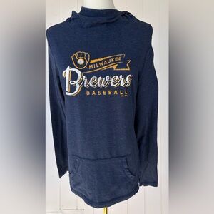 Majestic Women’s Milwaukee Brewers Lightweight Hoodie Long Sleeves Size XL